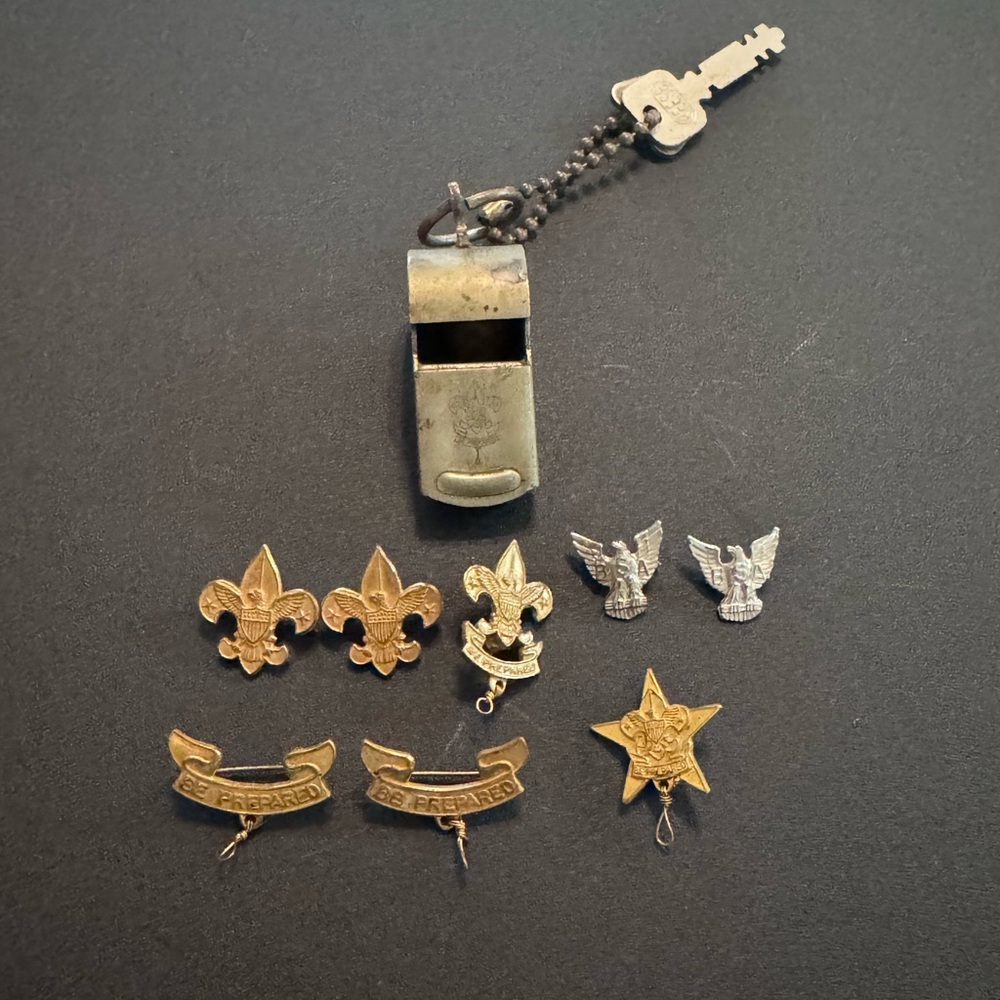 Vintage BSA Whistle w/ misc Pins